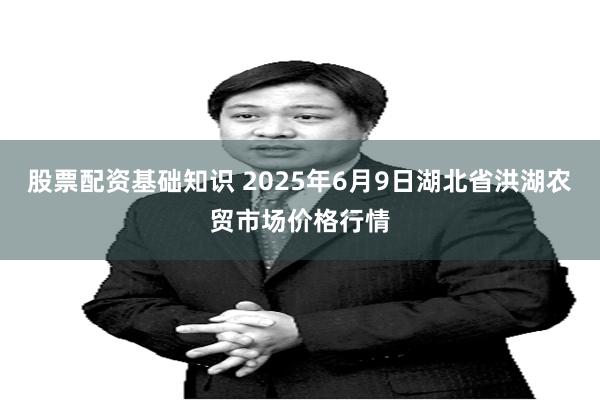 股票配资基础知识 2025年6月9日湖北省洪湖农贸市场价格行情
